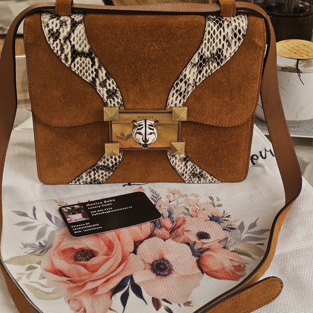 Gucci Brown Suede Shoulder Bag - Picture 2 of 16